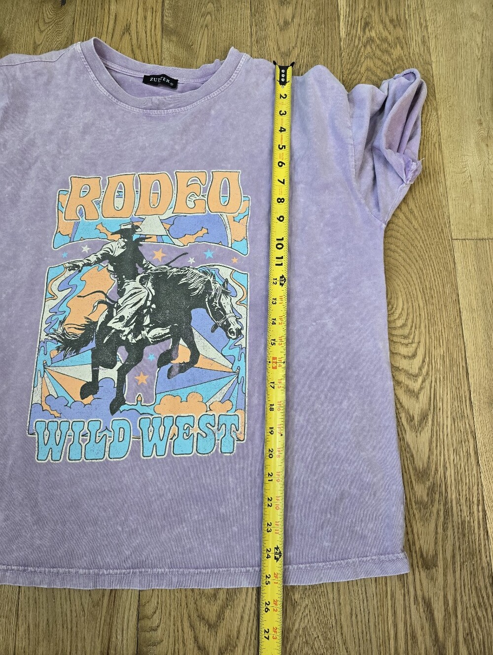 Vintage-Inspired Lavender Rodeo Graphic Tee - Short Sleeve - Picture 8 of 8